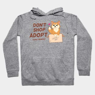 Don't shop, adopt with cute dos Hoodie